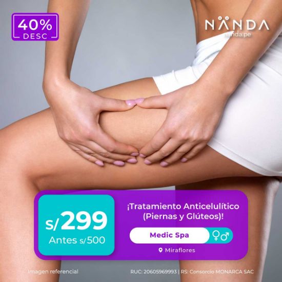 ¡Tratamiento Anticelulítico (Piernas y Gluteos)! 😍 - Medic Spa (MIRAFLORES)